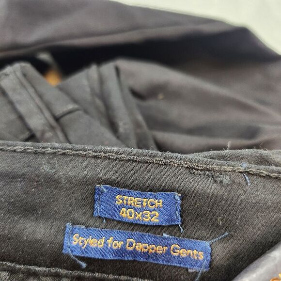 NWT Gentlemen's Outfitters Black Stretch Pants Sz 40x32 - Picture 8 of 9